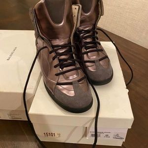 Maison Margiela Gunmetal High Top Sneakers